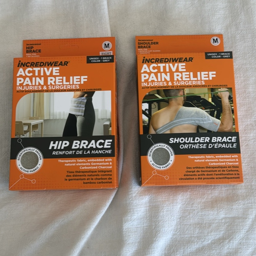 Incrediwear Hip and Shoulder Braces Brand New
